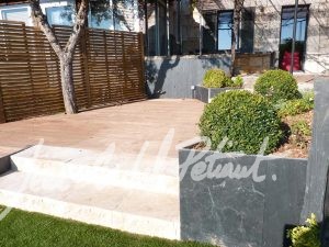 Terrasse et jardin avec abri